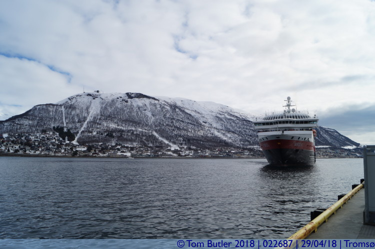 Photo ID: 022687, Tromsysundet, Storsteinen and Hurtigruten, Troms, Norway