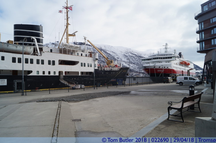 Photo ID: 022690, Two generations of Hurtigruten, Troms, Norway