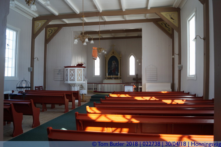 Photo ID: 022738, Inside Honningsvg church, Honningsvg, Norway