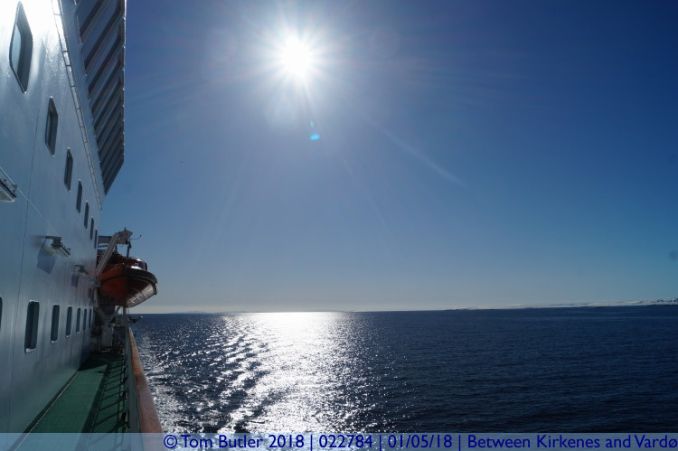 Photo ID: 022784, Bright sun and calm seas, Between Kirkenes and Vard, Norway