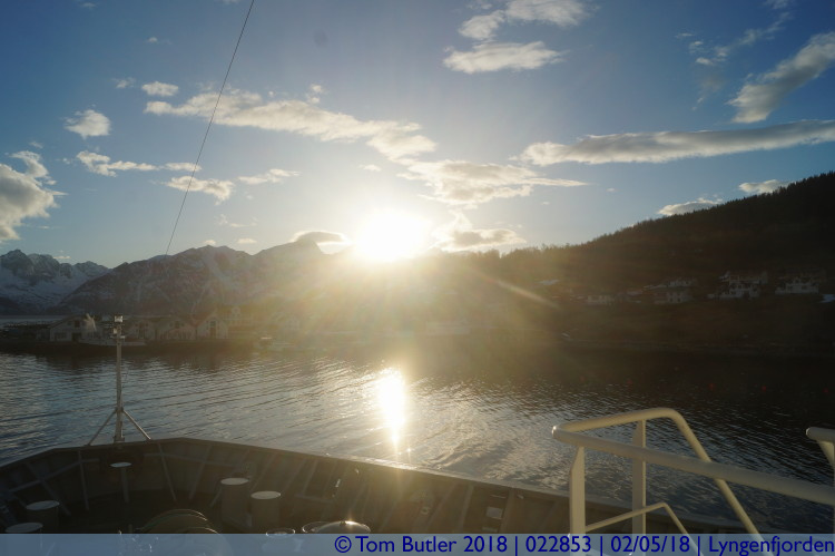 Photo ID: 022853, Sun over Hamnnes, Lyngenfjorden, Norway