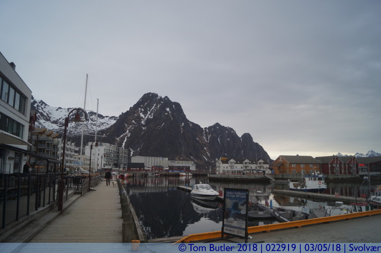 Photo ID: 022919, Harbour and mountain, Svolvr, Norway