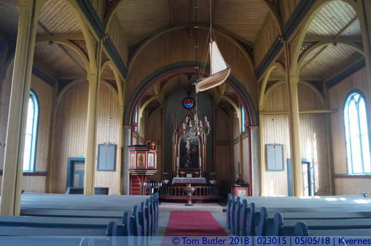Photo ID: 023015, Inside Kvernes Church, Kvernes, Norway