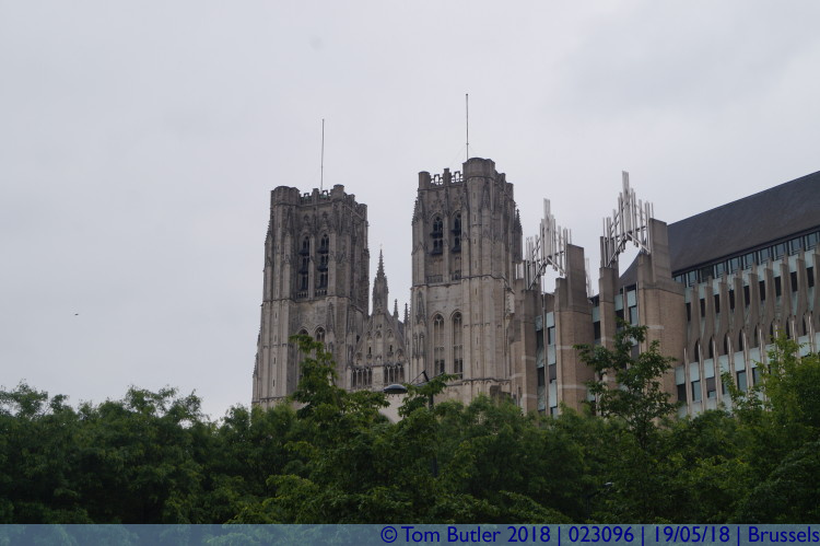 Photo ID: 023096, Towers of the Cathedral, Brussels, Belgium