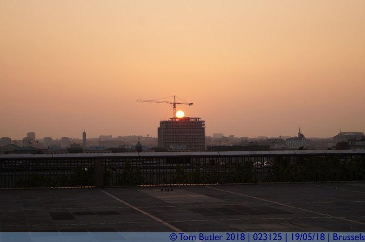 Photo ID: 023125, Sunset over Brussels, Brussels, Belgium