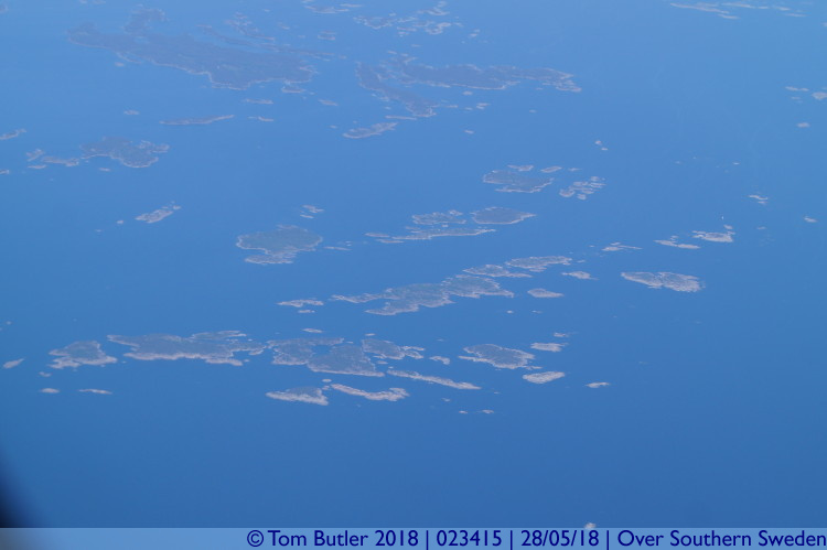 Photo ID: 023415, Approaching Sweden, Over Southern Sweden, Sweden