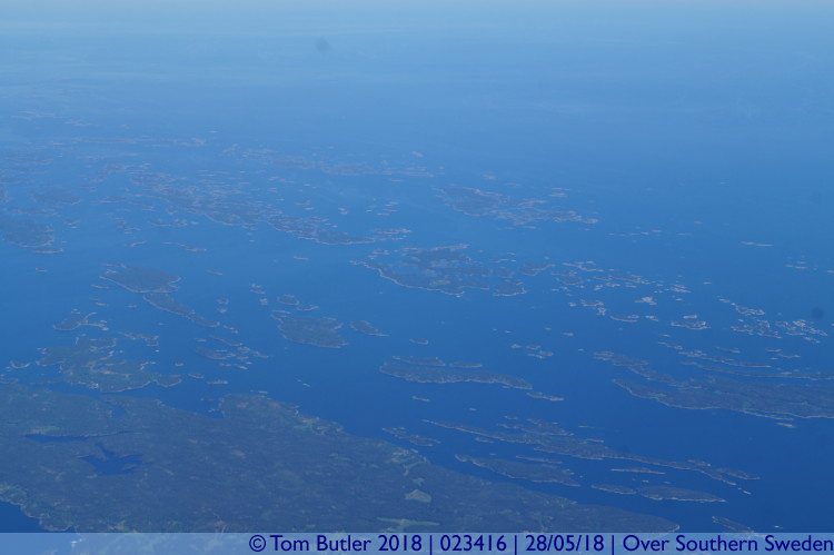 Photo ID: 023416, Island off the coast, Over Southern Sweden, Sweden