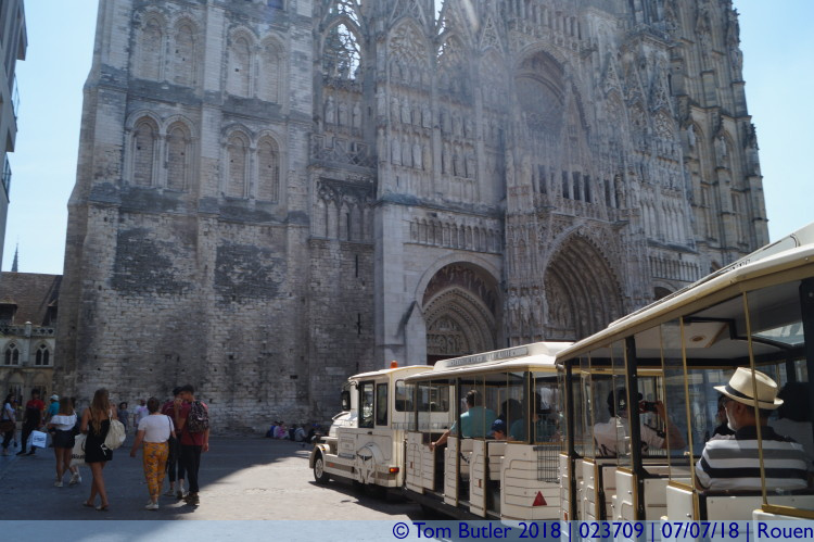 Photo ID: 023709, Le Petit Train and Cathedral, Rouen, France