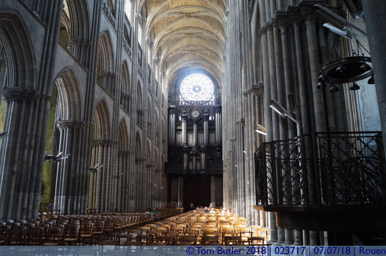 Photo ID: 023717, Looking down the nave, Rouen, France