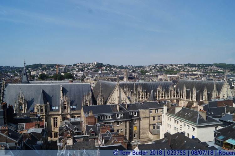 Photo ID: 023755, View from the belfry, Rouen, France