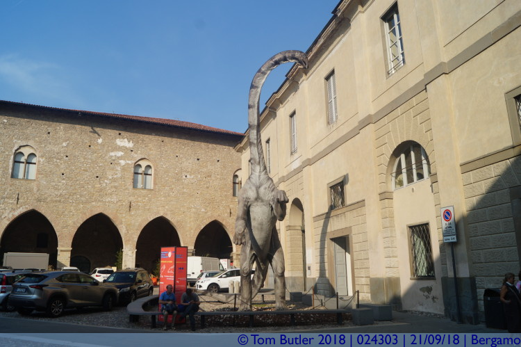 Photo ID: 024303, Dinos in the Piazza della Cittadella, Bergamo, Italy