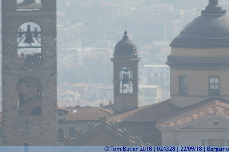 Photo ID: 024328, Cathedral bell tower and dome, Bergamo, Italy