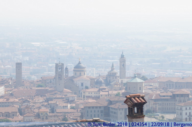 Photo ID: 024354, Upper city from the castle, Bergamo, Italy