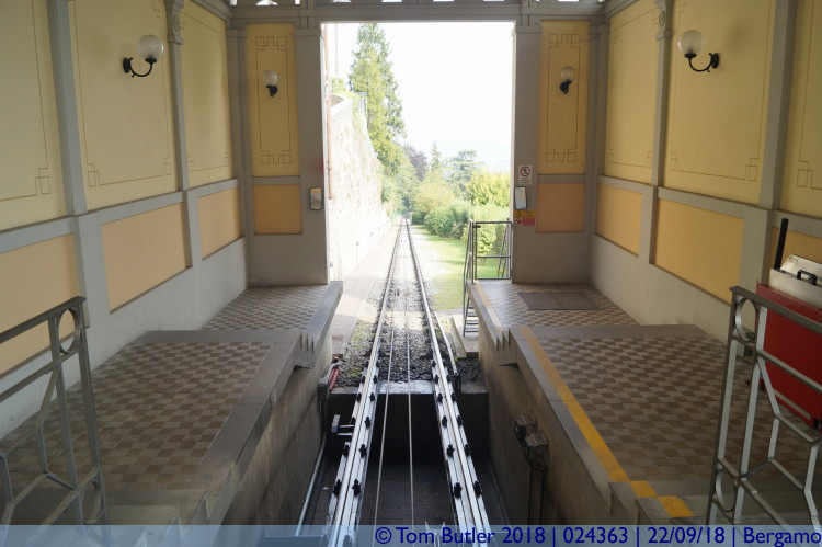 Photo ID: 024363, Waiting for the funicular, Bergamo, Italy