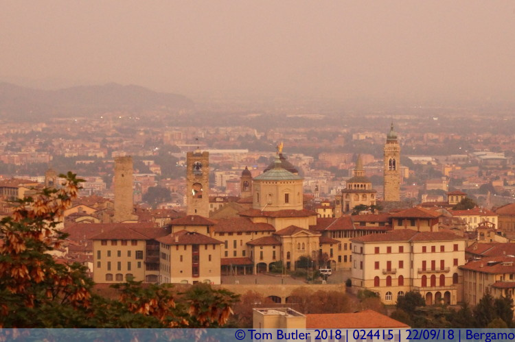 Photo ID: 024415, Upper Town at Sunset, Bergamo, Italy