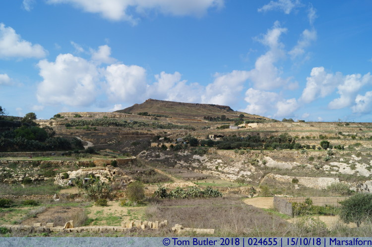 Photo ID: 024655, Flat toped hills, Marsalforn, Malta