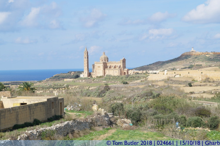 Photo ID: 024661, Ta' Pinu in the distance, Gharb, Malta