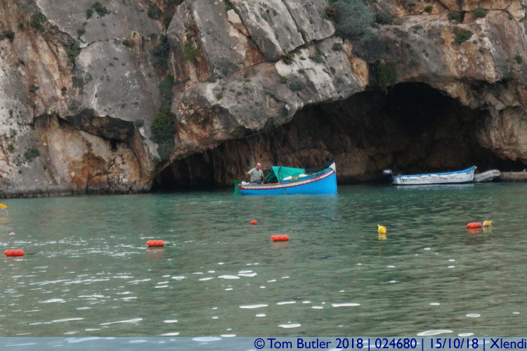 Photo ID: 024680, Fisherman returns, Xlendi, Malta