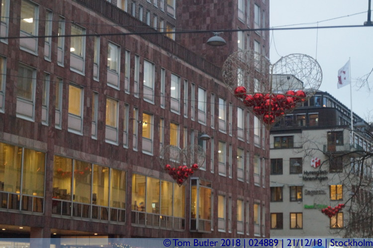 Photo ID: 024889, Decorations in the city centre, Stockholm, Sweden