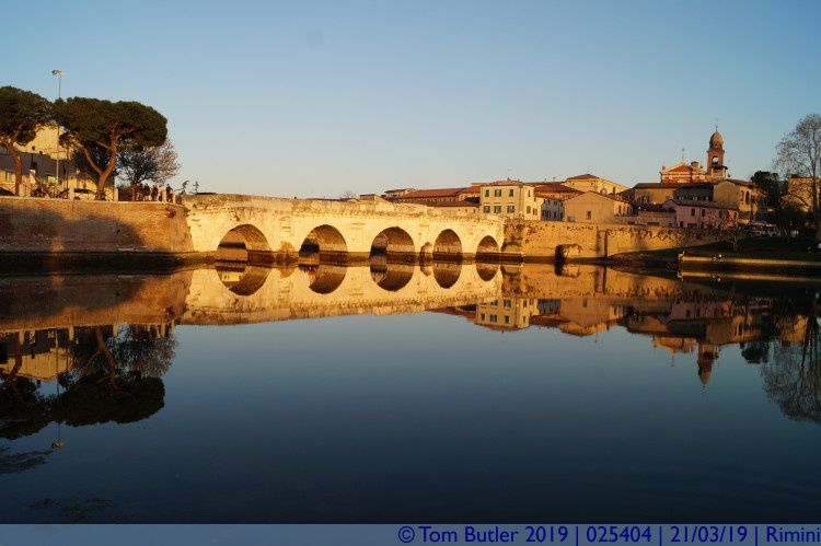 Photo ID: 025404, City and bridge, Rimini, Italy