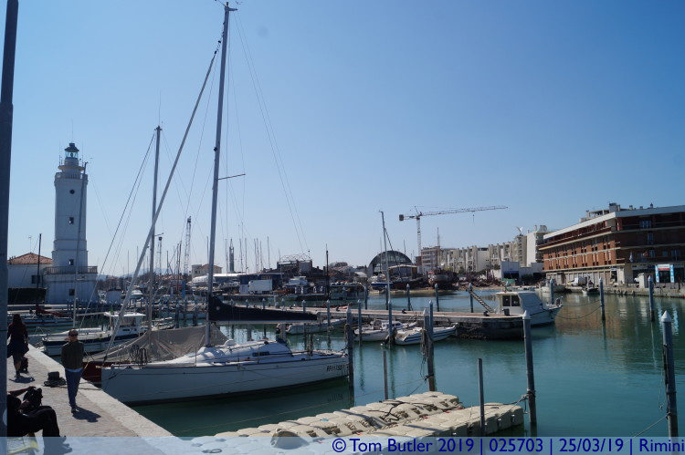 Photo ID: 025703, Harbour and lighthouse, Rimini, Italy