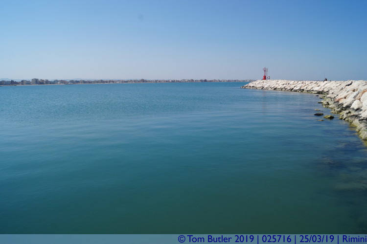 Photo ID: 025716, Breakwater and coast, Rimini, Italy