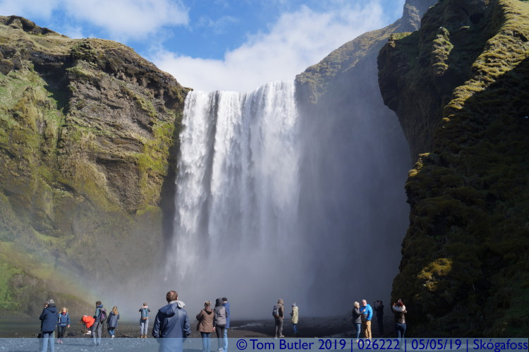 Photo ID: 026222, Beneath the falls, Skgafoss, Iceland