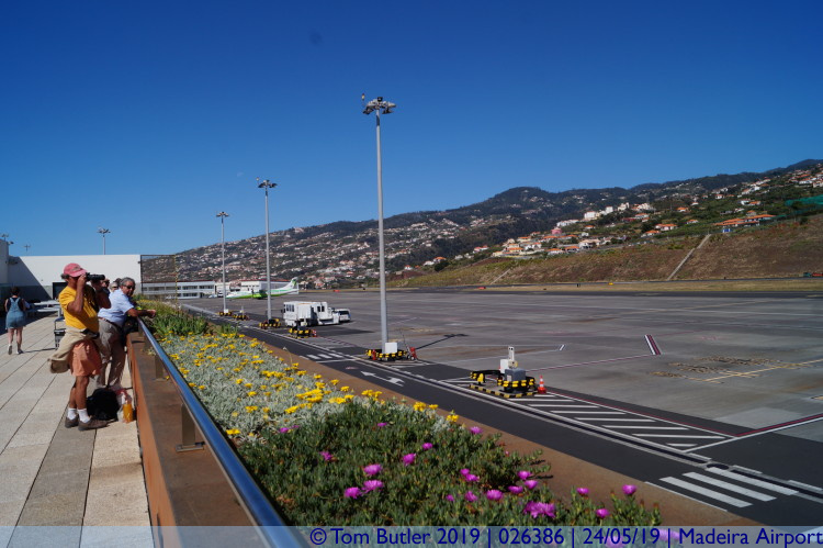 Photo ID: 026386, Airport viewing balcony, Madeira Airport, Portugal