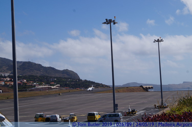 Photo ID: 026389, Private jet arrives, Madeira Airport, Portugal