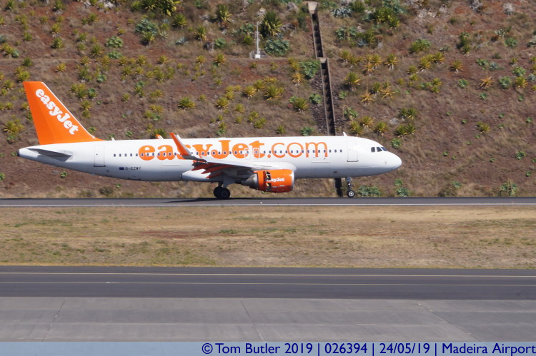 Photo ID: 026394, The easyJet has landed, Madeira Airport, Portugal