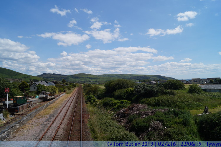 Photo ID: 027216, Looking down on the big railway, Tywyn, Wales