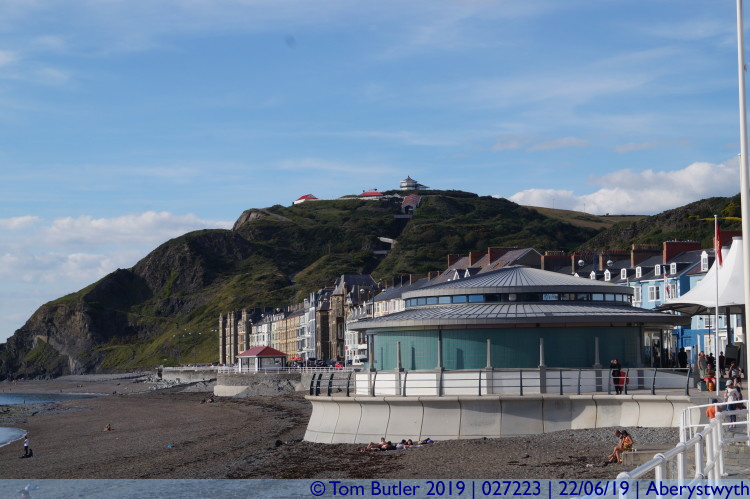 Photo ID: 027223, Bandstand and Constitution Hill, Aberystwyth, Wales