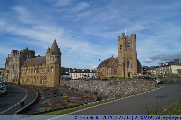 Photo ID: 027235, Old College and St Michaels, Aberystwyth, Wales