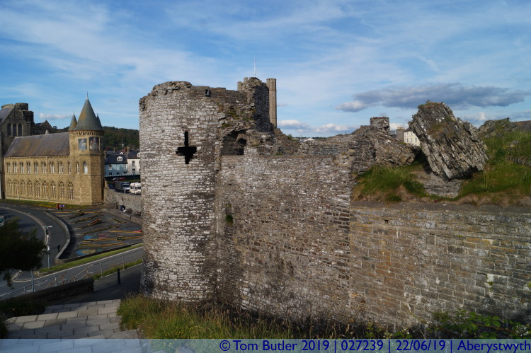 Photo ID: 027239, North tower and curtain wall, Aberystwyth, Wales