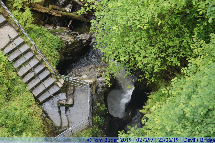 Photo ID: 027297, Looking down into the punch bowl, Devil's Bridge, Wales