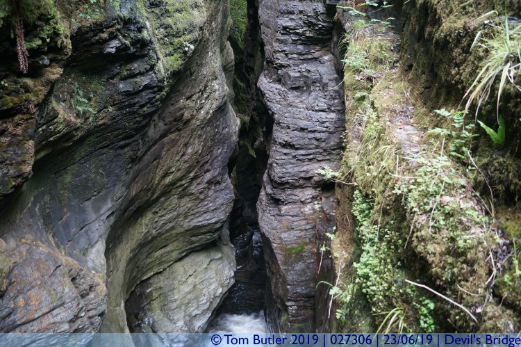 Photo ID: 027306, Carved through the rock, Devil's Bridge, Wales