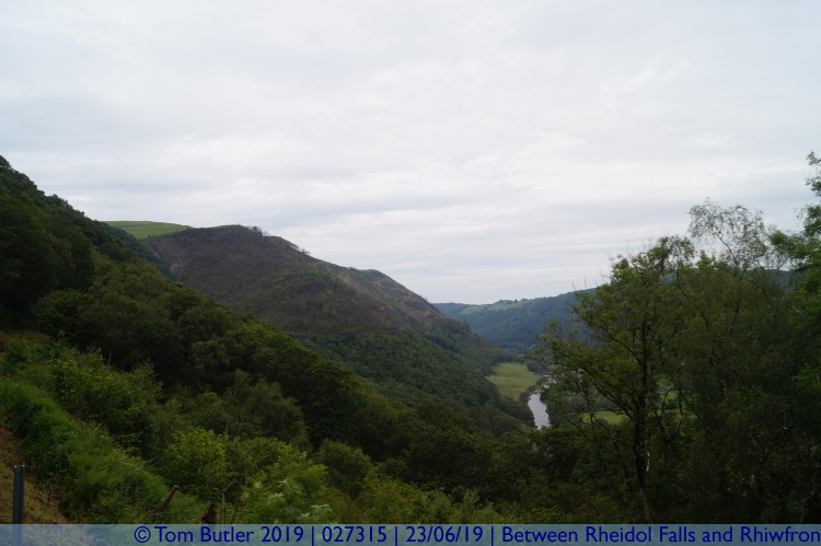 Photo ID: 027315, River Rheidol far below, Between Rheidol Falls and Rhiwfron, Wales