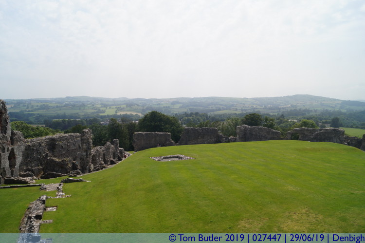Photo ID: 027447, Looking across the castle grounds, Denbigh, Wales