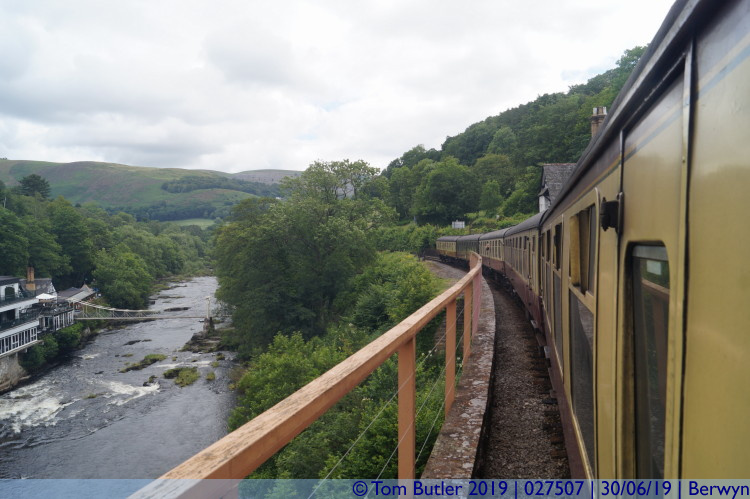 Photo ID: 027507, Looking down the train, Berwyn, Wales