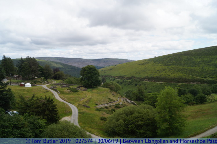 Photo ID: 027574, In the base of the horseshoe curve, Between Llangollen and Horseshoe Pass, Wales