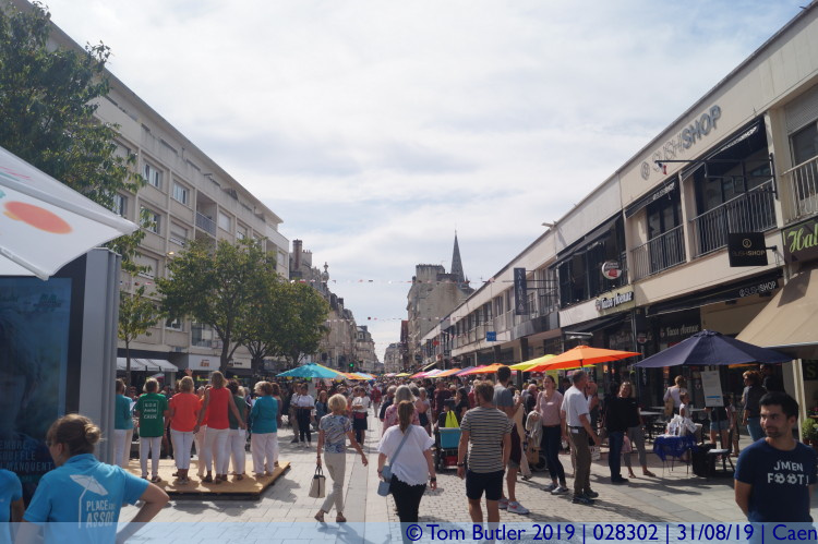 Photo ID: 028302, Looking down the main street, Caen, France