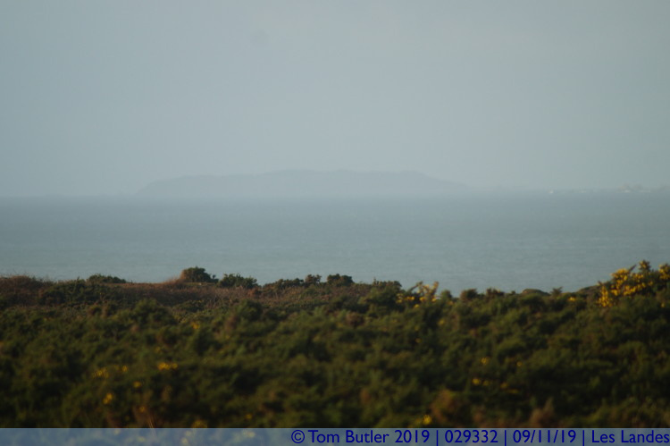 Photo ID: 029332, Herm in the distance, Les Landes, Jersey