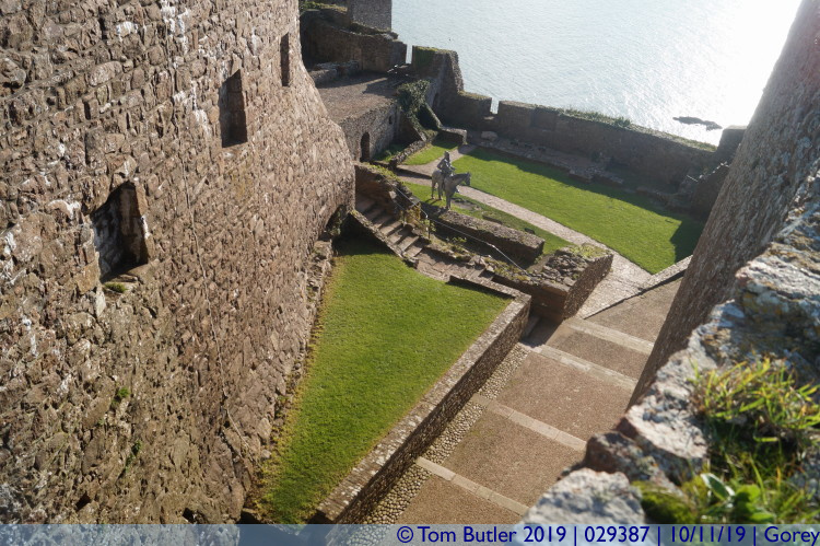 Photo ID: 029387, Looking down into the Middle Ward, Gorey, Jersey