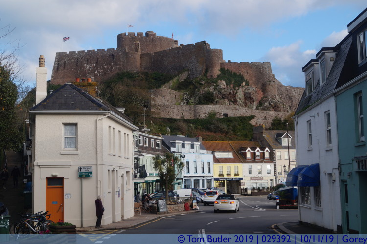 Photo ID: 029392, Castle and harbour buildings, Gorey, Jersey