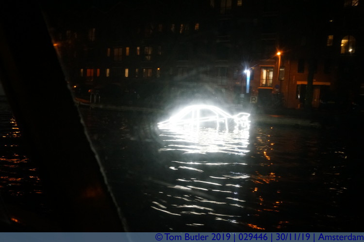 Photo ID: 029446, Sculpture of a flooded car, Amsterdam, Netherlands