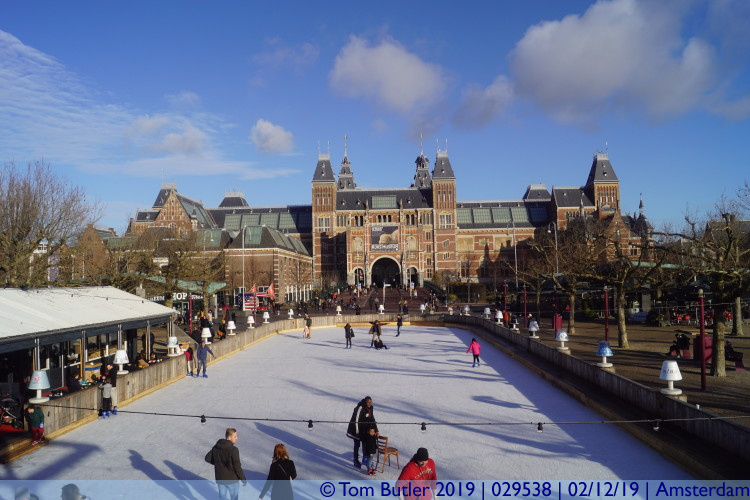 Photo ID: 029538, The Rijksmuseum and ice rink, Amsterdam, Netherlands
