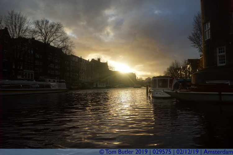 Photo ID: 029575, Oudeschans at sunset, Amsterdam, Netherlands