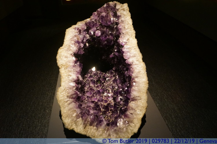 Photo ID: 029783, Amethyst crystal, Geneva, Switzerland