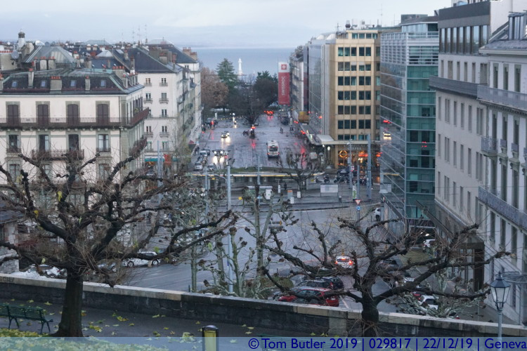 Photo ID: 029817, Looking down on the Cours de Rive, Geneva, Switzerland