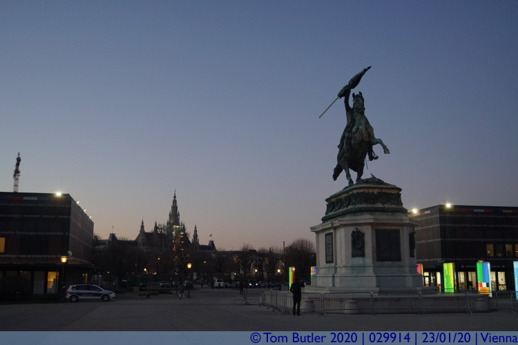 Photo ID: 029914, View from the Hofburg at sunset, Vienna, Austria